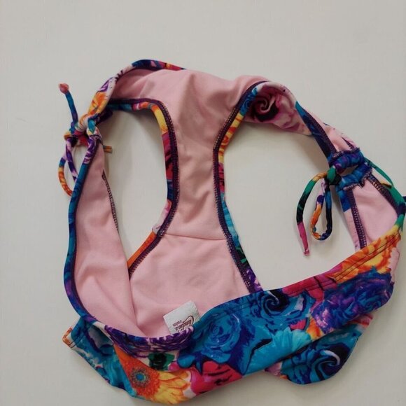 Candies Floral Bikini 2 Piece Swimsuit XL Bold Colorful Print - Picture 9 of 10